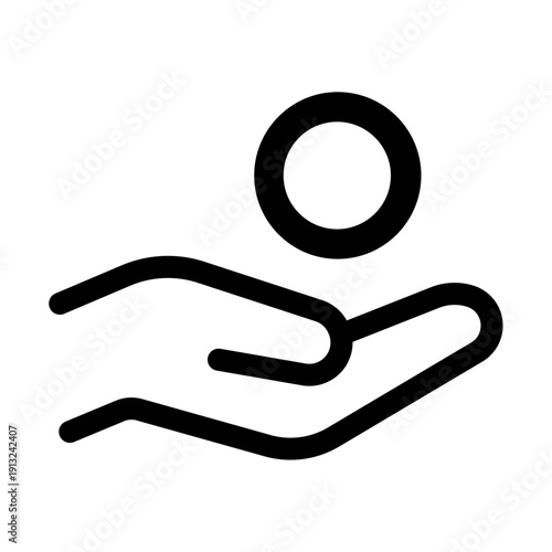 手の上のOKマークのアイコン（承認・合格）