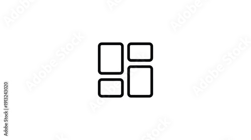 Simple black and white grid icon with four squares.