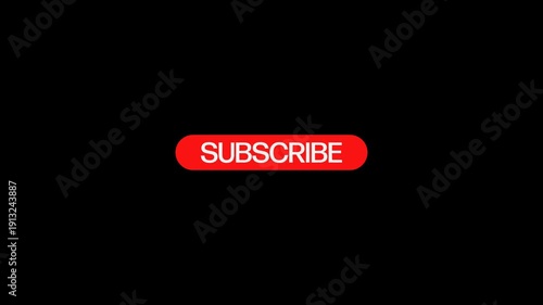 animated subscribe button for youtube videos with transparent background