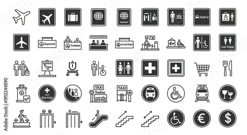 Modern Seamless Hexagon Grid Pattern in Black and White