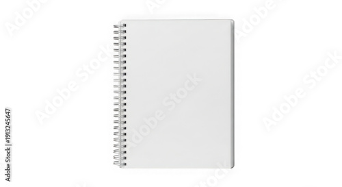 Spiral bound notebook isolated on transparent background