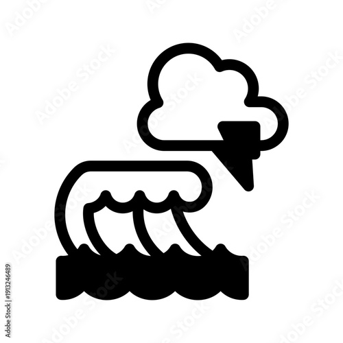 Waves icon vector illustration from Coast Guard set