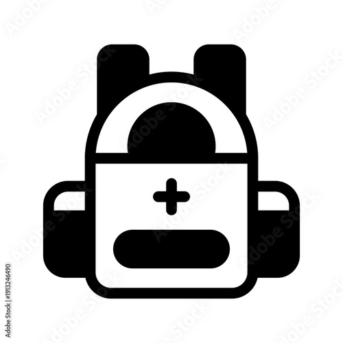 Backpack icon vector illustration from Coast Guard set