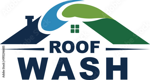 Professional Roof Washing Service Logo