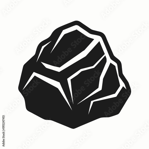 Bild auf Leinwand A black and white image of a rock