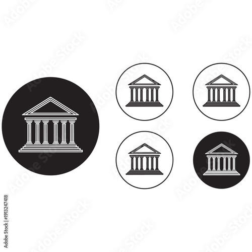 Clean line art icons for office and business use, featuring a trophy, calculator, clipboard, coffee maker, pen, and document.