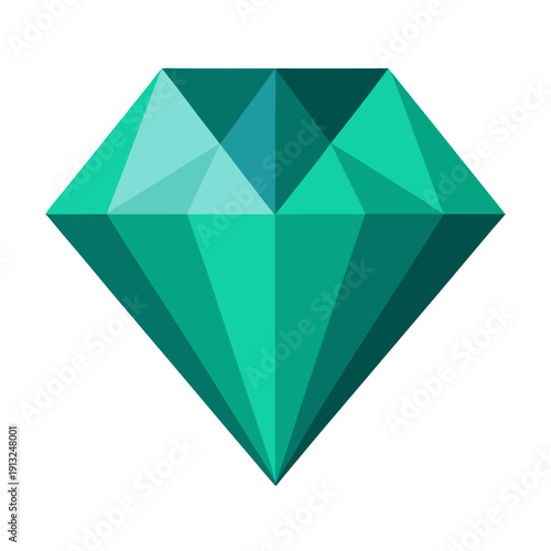 A green diamond on a white background