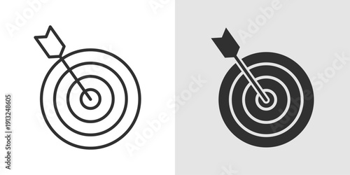 Mission Icon representing goals, objectives, purpose, strategic planning, and business vision.