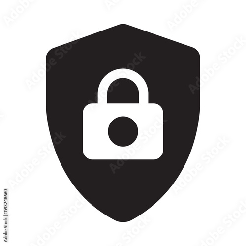 Digital Security Shield Padlock Icon for Robust Data Protection Online Privacy Secure Access Internet Safety Trusted