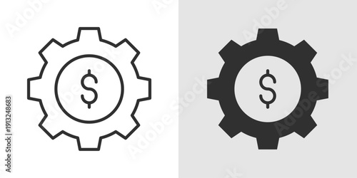 Business Management Icon representing organizational planning, operational control, leadership, decision making, and overall business administration.