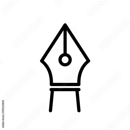 Fountain pen nib - line vector icon