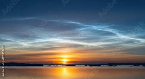 Aurora Borealis Over a Sunlit Horizon