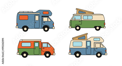 Camp Van Line art minimal elegant tone vector
