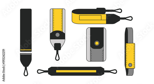 Camera Strap Line minimal shape color illustration