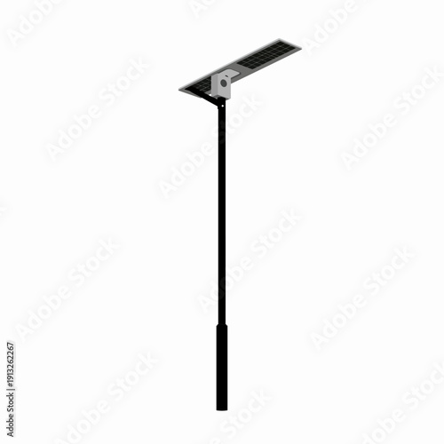 Modern solar powered street light with sleek design and clean energy