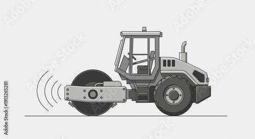 Heavy Duty Road Roller Machine For Compact And Level Surfaces