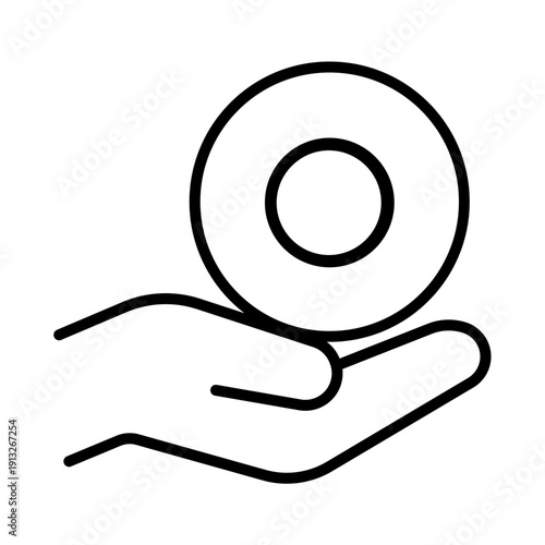 手の上のOKマークのアイコン（承認・合格）