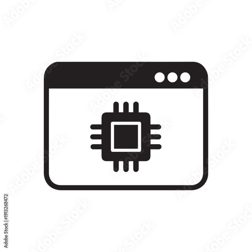 Computer processor - Vector web icon
