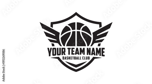 Professional Basketball Team Logo and Shield Emblem Set.