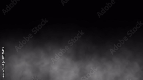 Slow motion white smoke moving vertically on black background. Seamless rising fog steam loop overlay 4k. smoke on black background