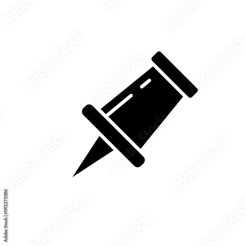 Push pin - solid vector icon