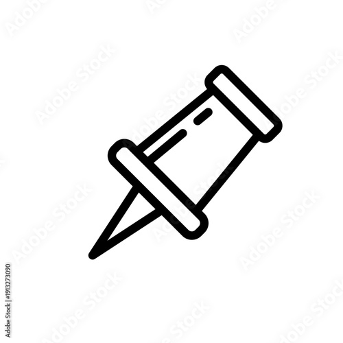 Push pin fo- simple line vector icon
