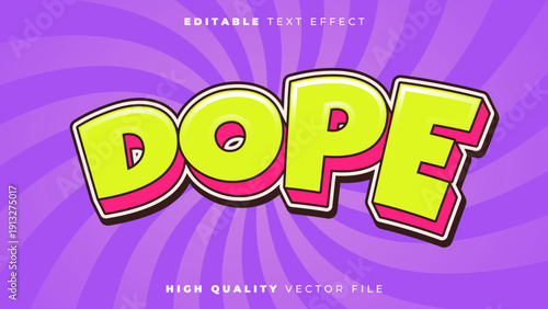 Pop Art Y2K Style Vibrant Color Vector Text Effect