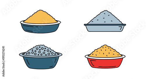 Cat Litter Line art luxury color outline design minimal abstract clean illustration