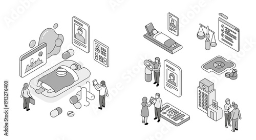 A minimalist illustration evokes tension as a businessman walks under a looming giant foot, symbolizing corporate pressure.