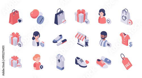 A cheerful gift box with icons evokes joy and celebration, perfect for marketing campaigns.