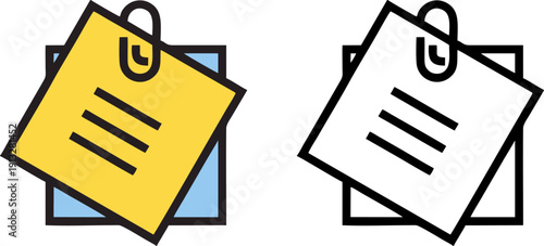 Paper Clip Document Note Vector
