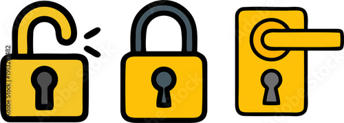 Padlock Security Lock Icon Vector
