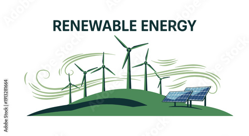 Climate Change Line color art modern style simple minimal illustration