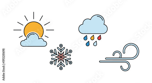 Climate Line art digital illustration soft abstract creative