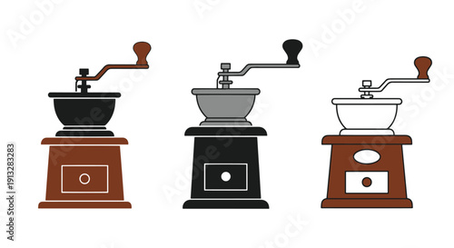 Coffee Grinder Line creative abstract design illustration