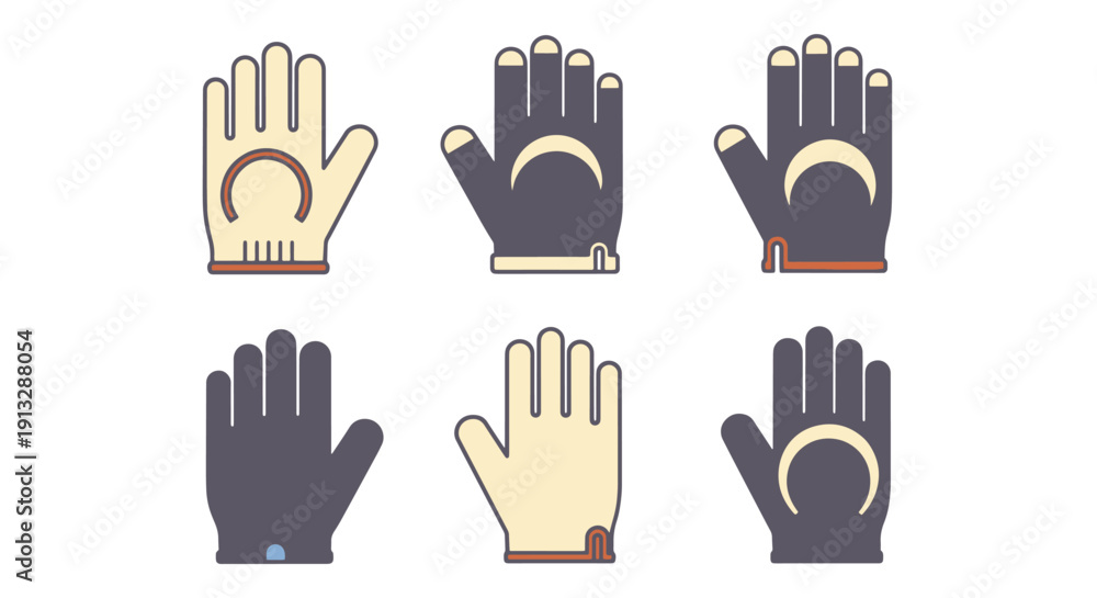 Fototapeta premium Cotton Gloves Line modern abstract art vector