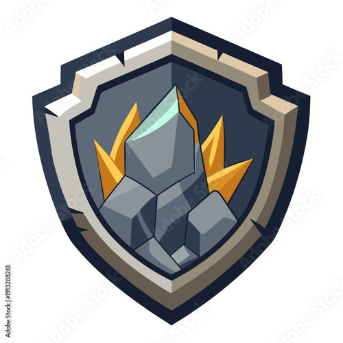 Clash of clans shield icon with golden spikes