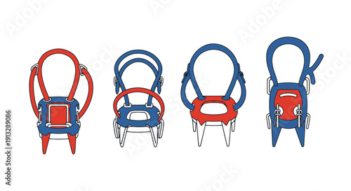 Crampons Line art soft dynamic tone illustration