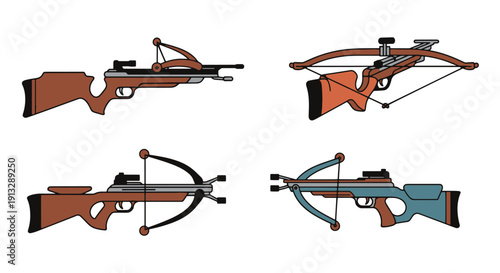 Crossbow Line art clean abstract illustration