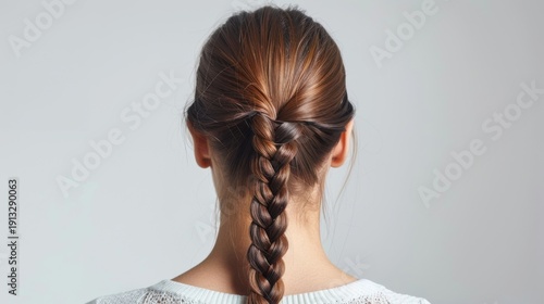 Wallpaper Mural Woman with long brown hair in a single braid. Torontodigital.ca