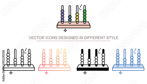 Abacus icon set