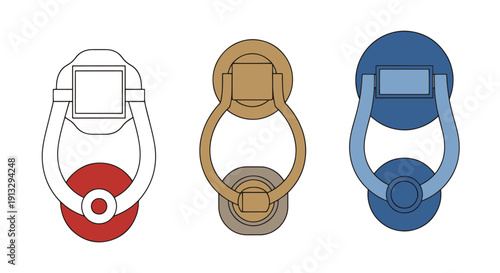 Door Knocker Line creative abstract design illustration