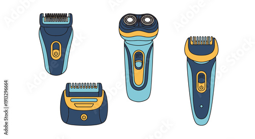Electric Shaver Line modern smooth tone vector