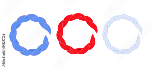 Rope collections isolated PNG. Brushes rope patterns, colorful plastic caps