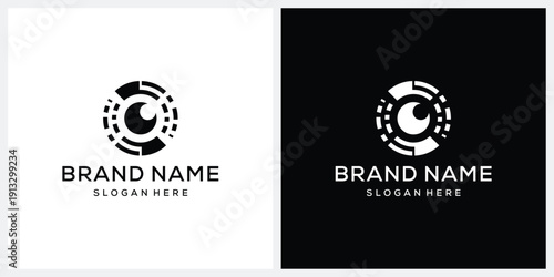 Perspective Contact Lenses Eye Optical Logo Design Inspiration