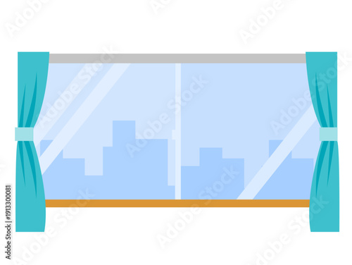 カーテンのついた窓