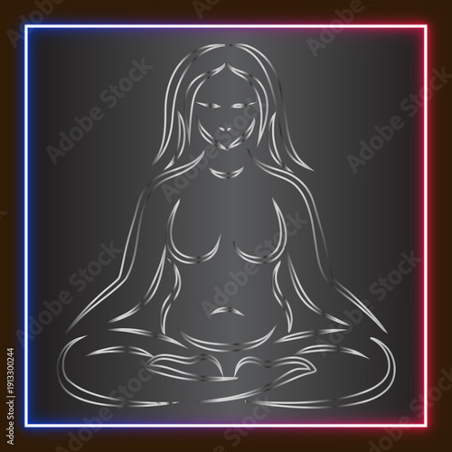 Wallpaper Mural Woman Glowing Love Sign Torontodigital.ca