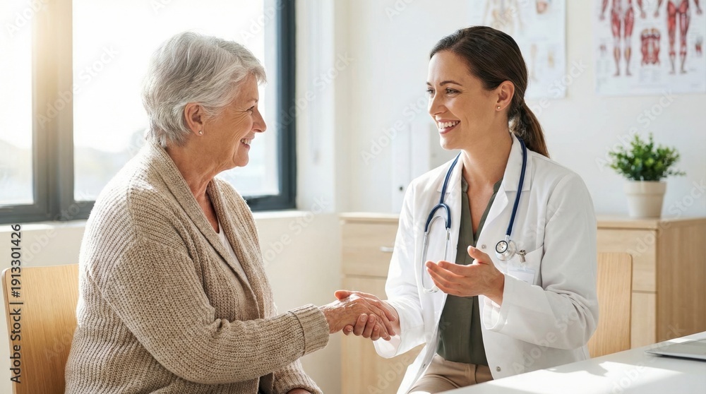 Fototapeta premium Helping Nurse Retirement Staff Discussion with Patient Consulting and Mature Support with helping, staff, nurse, retirement, discussion, patient