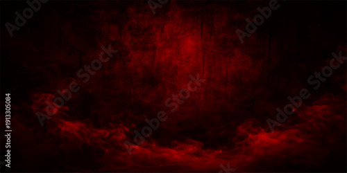 A dynamic abstract background features intense red and black textures where explosive fire flames and smoke create a high-energy inferno design with glowing orange light and dark grunge motion