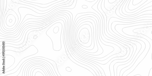 Vector lines seamless pattern sea map topography design. White wave paper curved reliefs Contour maps. Discovery topographic texture backdrop landscape earth style trail map geography design.	